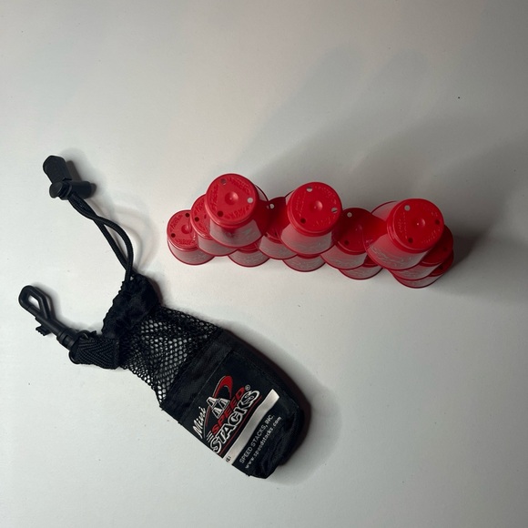 Mini Speed Stacks Red With Silver Print With Bag (12 Cups) EUC - Picture 3 of 4